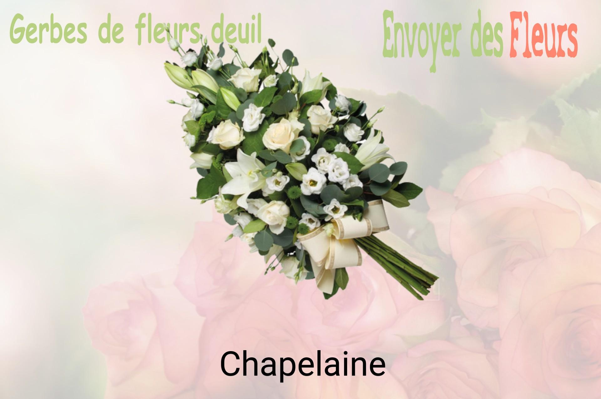 Gerbe de fleurs de deuil livrée à Chapelaine
